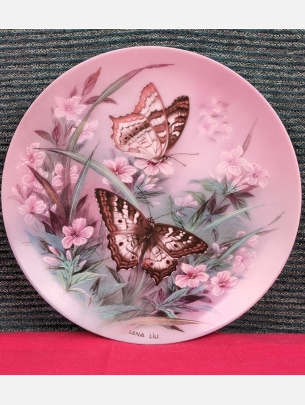"White Peacocks" By Lena Liu  1989 Collector Plate Bradford Exchange